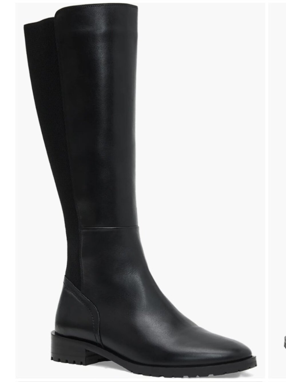 AQUATALIA (NWT) Romello Waterproof Knee High Boots, Black Leather, Size 6.5